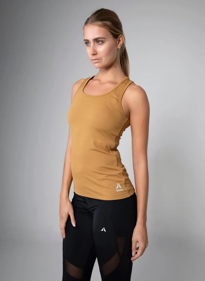 Aora  Aora Women's Daily Tank Top – Lightweight, Sustainable Fabric, Everyday Comfort – Caramel for Women | Best Price UAE