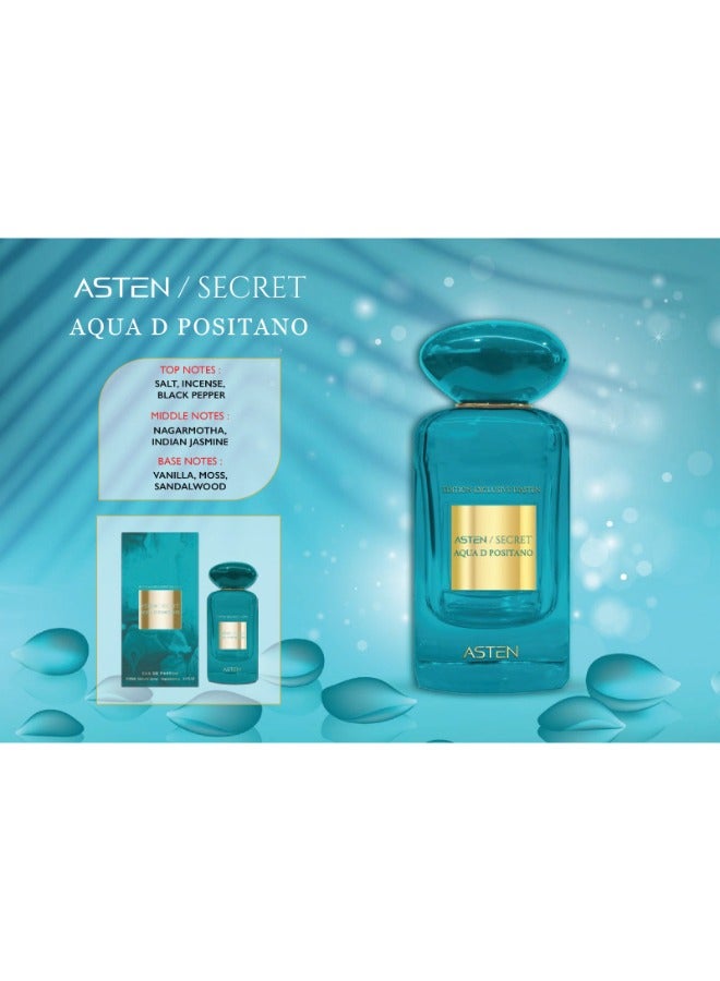 استين عطر Secret Aqua D Positano - 100 مل من استين | عطر للجنسين مع نوتات الياسمين والخشب - Image 3