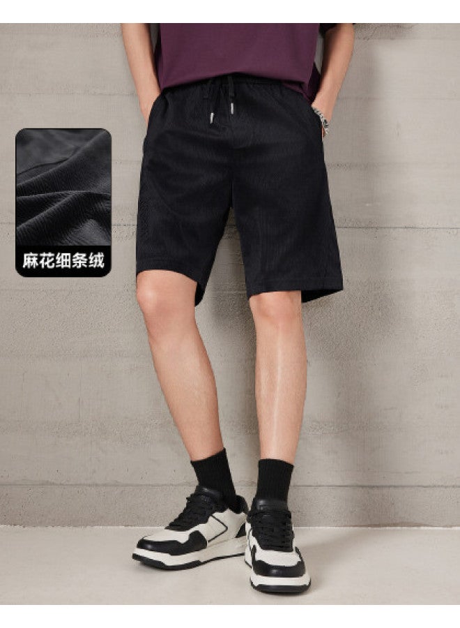 Cabbeen Casual Shorts Men Large Logo Steel Stamp Trendy Fashion Summer Five-point Pants Men's Pants - Image 1