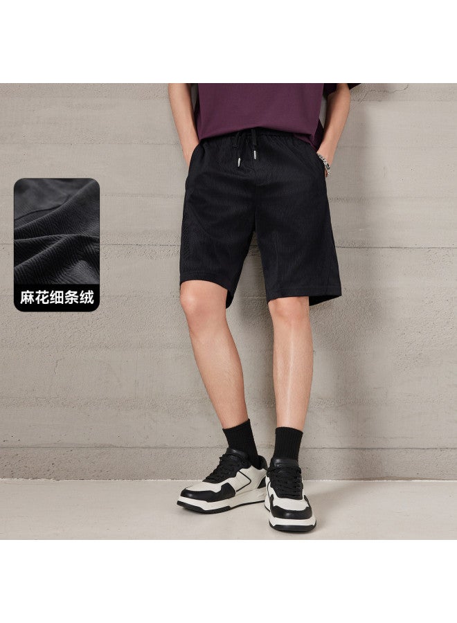 Cabbeen Casual Shorts Men Large Logo Steel Stamp Trendy Fashion Summer Five-point Pants Men's Pants - Image 2