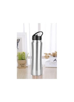 Double Wall Stainless Steel Thermal Water Bottle Insulated Thermal Mug,500ml Silver in Black