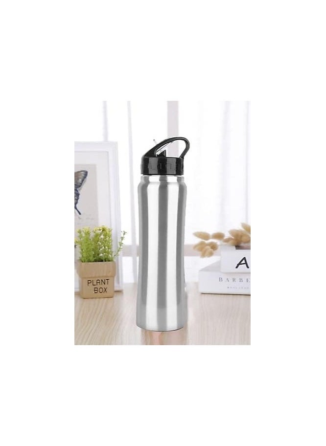 Generic - Double Wall Stainless Steel Thermal Water Bottle Insulated Thermal Mug,500ml Silver in Black - Image 1