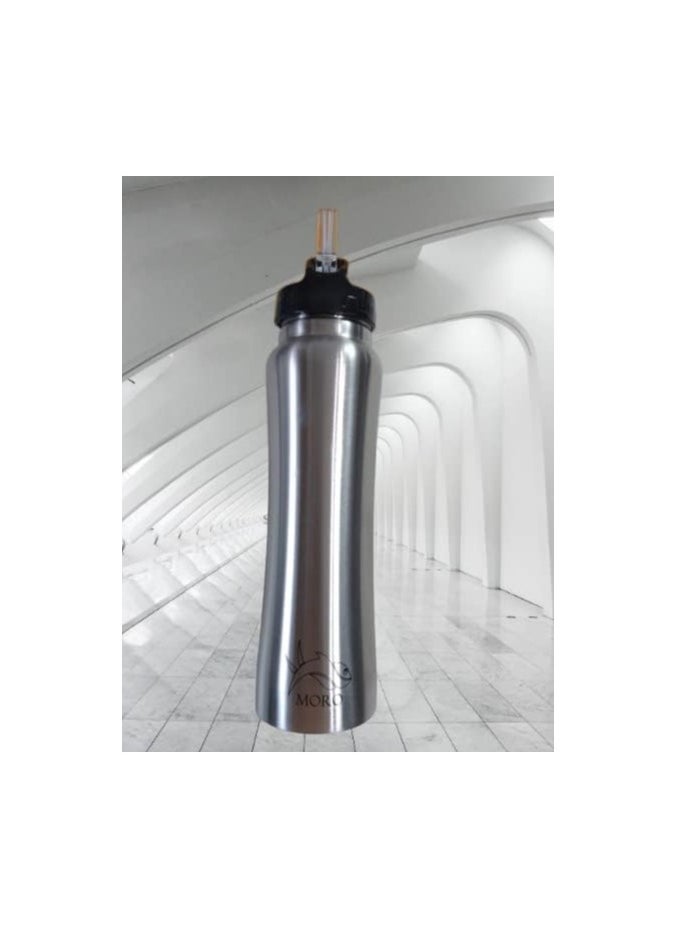 Generic - Double Wall Stainless Steel Thermal Water Bottle Insulated Thermal Mug,500ml Silver in Black - Image 1