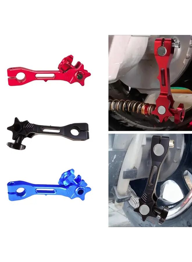 Red Motorcycle Brake Pedal CNC Aluminum Alloy Adjustable Mounting Holes - Image 1