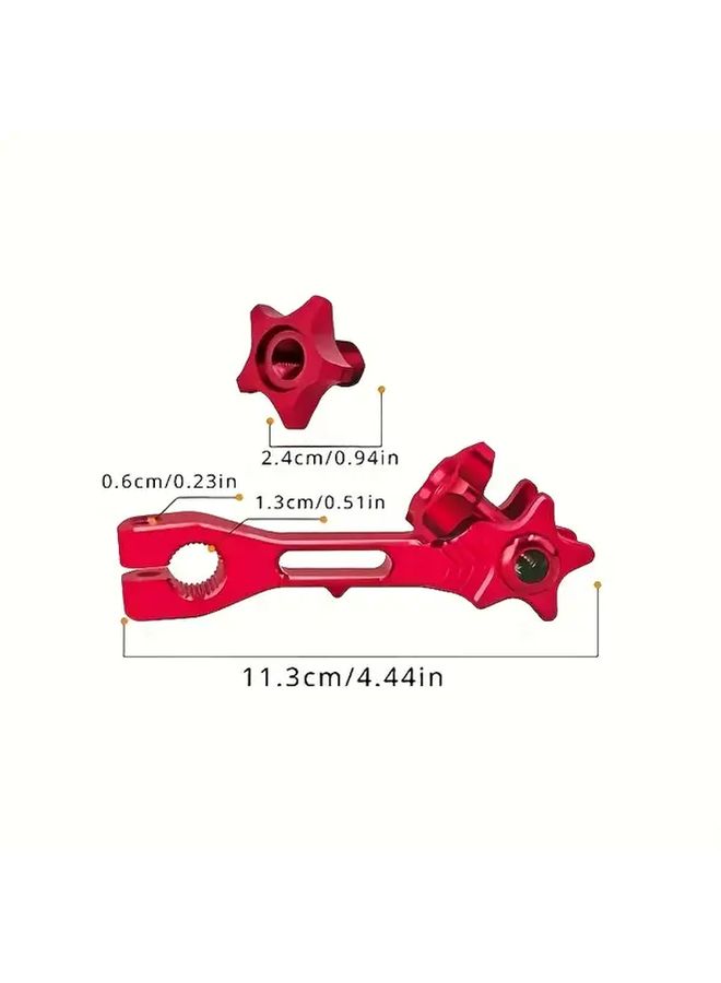 Red Motorcycle Brake Pedal CNC Aluminum Alloy Adjustable Mounting Holes - Image 5