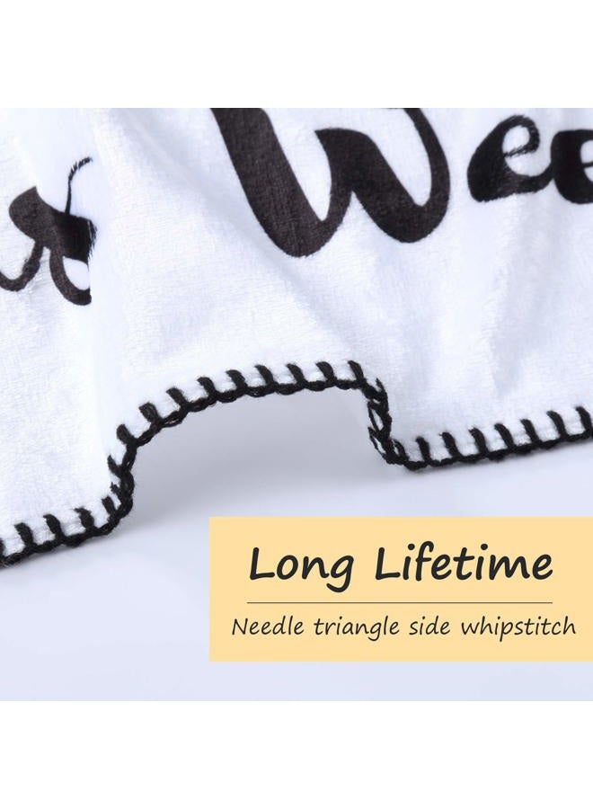 INNObeta Baby Monthly Milestone Blanket, Flannel Plush Newborn Infant Photo Blanket, for Pictures Photography for Newborn Boys & Girls New Mom Gifts Twins(White, 39"x 59") - Image 3