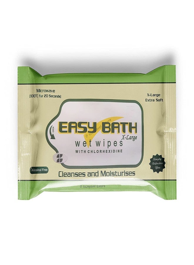 Easy Bath Wipes Wet Wipe Large - Combo of 24 - Image 1