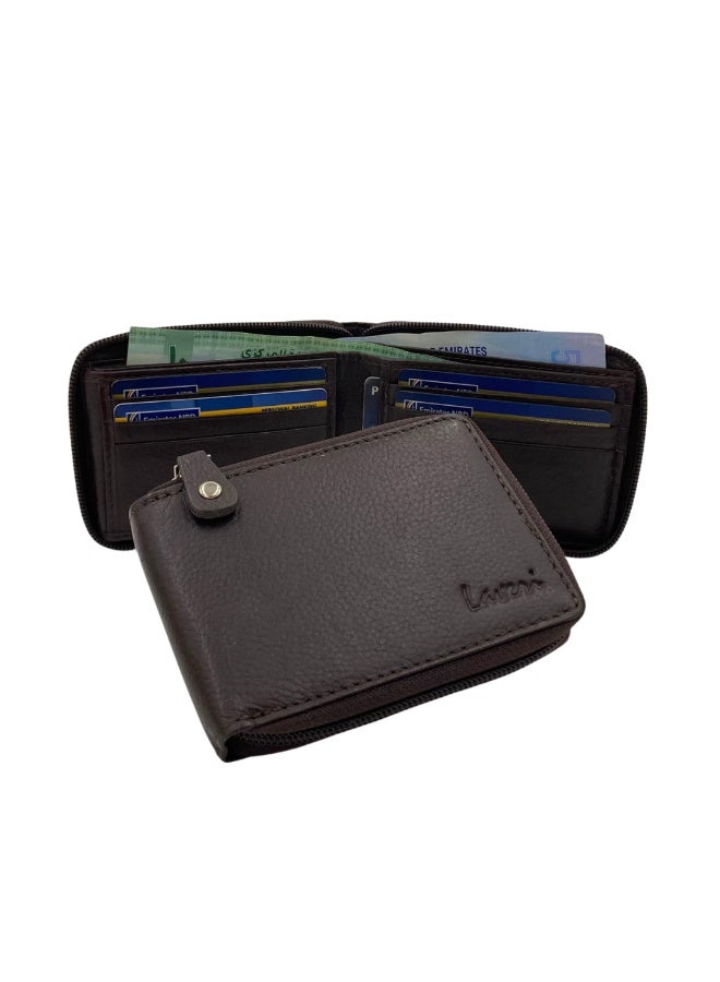 LAVERI LEATHER Fullzip leather mens Wallet #1756Z - Image 1