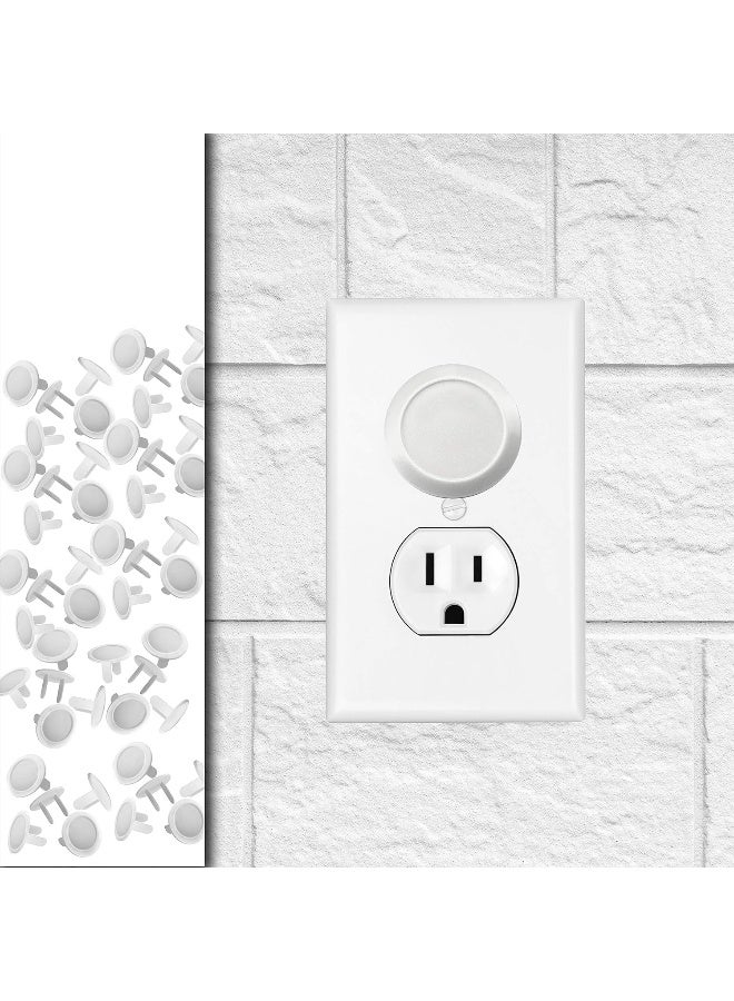 Driddle Outlet Plug Baby Safety Covers - 50 Pack - Protect Little Kids from Electrical Danger with Child Proof Socket Caps - White - Image 1