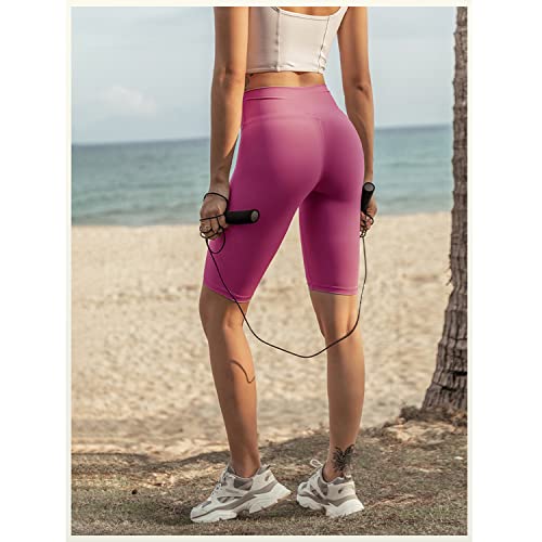 MOREFEEL 3 Pack Buttery Soft Biker Shorts for Women – 8" High Waist Tummy Control Workout Yoga Running Gym Athletic Shorts - Image 4