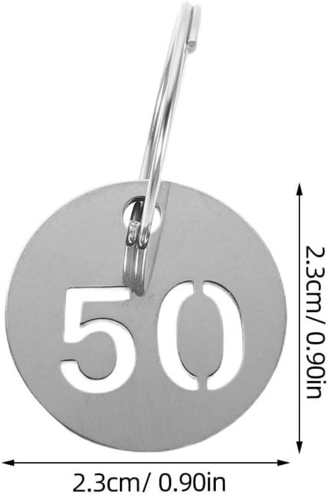 Simple multi-feature practical build 50pcs Stainless Steel Number Tags Round Hollowed Metal Key Id Tags with Split Rings for Organized Labeling and Coding Key Chains in Office and Home Sitewide discount Thousands bought Only few left in stock Simple upgraded construction Cost effective global grade quality Modern home essential Hardened processed substance Ventilated design Recommended by Saudi locals Multi functional Hard to source item E-commerce hot item Local licensed courier Fast delivery across KSA Solid anti-deform Gulf climate fit Save time & effort KSA market compliant quality Timely planned dispatch Light & sturdy Multi-price design picks Fade proof Low wear optimized build Varied dimensions - Image 2
