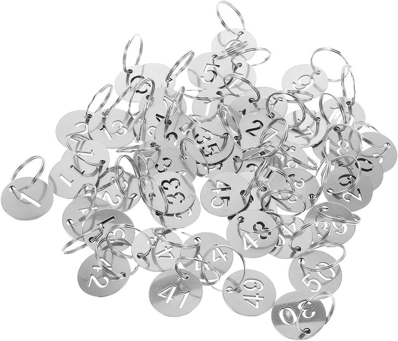 Simple multi-feature practical build 50pcs Stainless Steel Number Tags Round Hollowed Metal Key Id Tags with Split Rings for Organized Labeling and Coding Key Chains in Office and Home Sitewide discount Thousands bought Only few left in stock Simple upgraded construction Cost effective global grade quality Modern home essential Hardened processed substance Ventilated design Recommended by Saudi locals Multi functional Hard to source item E-commerce hot item Local licensed courier Fast delivery across KSA Solid anti-deform Gulf climate fit Save time & effort KSA market compliant quality Timely planned dispatch Light & sturdy Multi-price design picks Fade proof Low wear optimized build Varied dimensions - Image 1