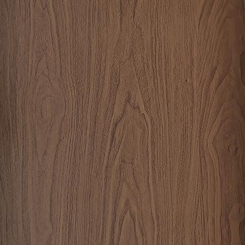 RedChimes Self Adhesive Waterproof Wallpaper PVC Vinyl Wall Stickers Furniture Wall Kitchen Bedroom Leaving Room (45 x 304 cm) (Brown Wood) - Image 2