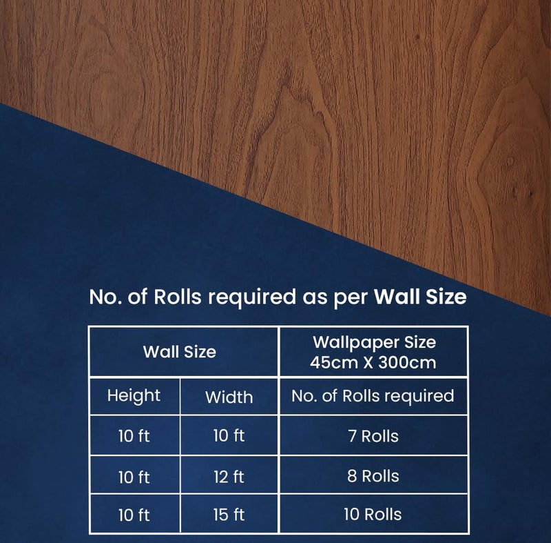 RedChimes Self Adhesive Waterproof Wallpaper PVC Vinyl Wall Stickers Furniture Wall Kitchen Bedroom Leaving Room (45 x 304 cm) (Brown Wood) - Image 5