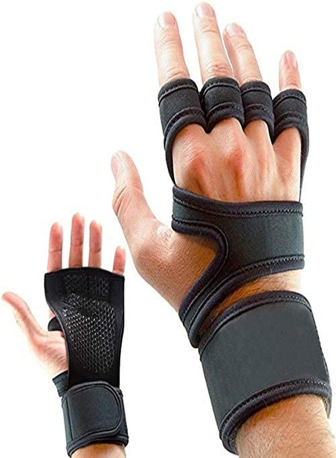 GymWar Workout Gloves with Wrist Support for Gym Workouts, Pull Ups, Cross Training, Weightlifting, Calisthenics, WOD- Silicone Padding - Great Hand Grip & No Calluses - Image 2