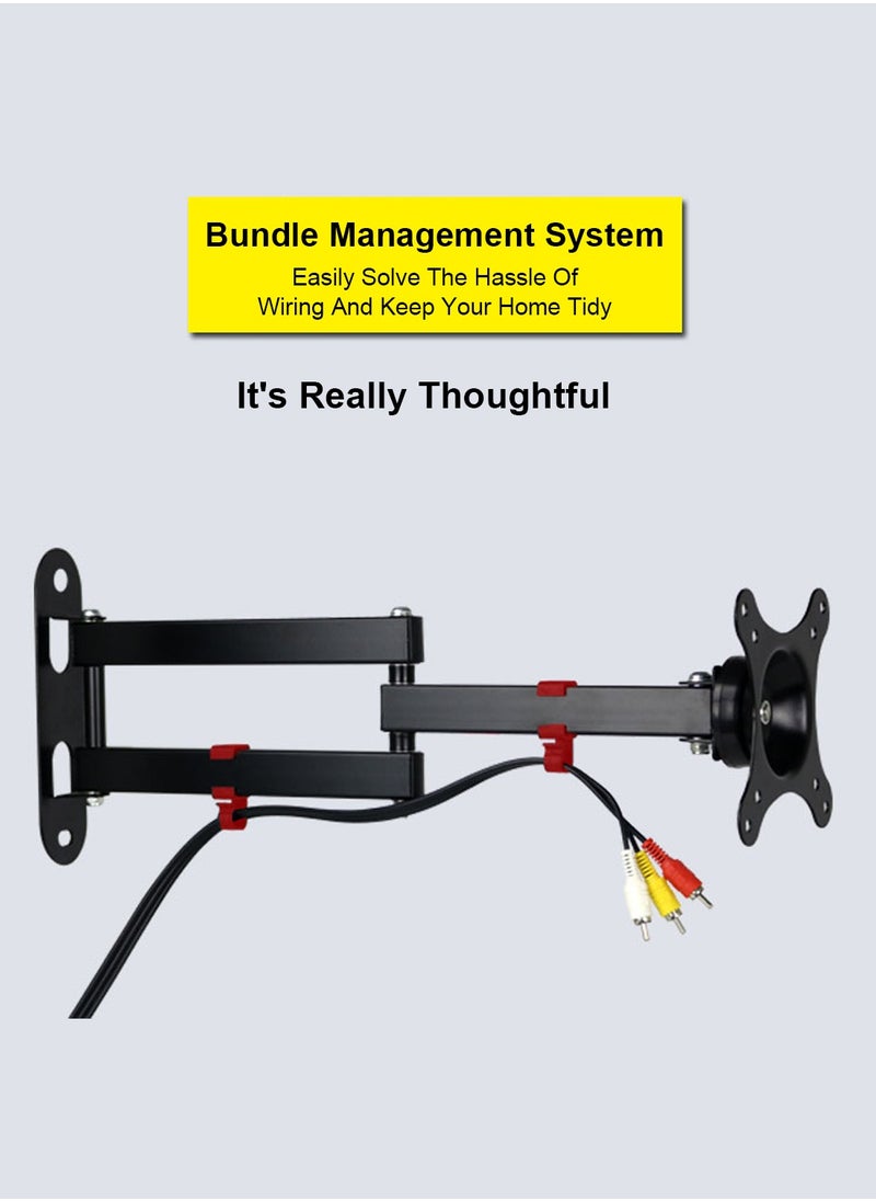 Rotating Retractable Monitor Wall Mount Suitable for 10-27 inch Screens,7Kg Load-bearing