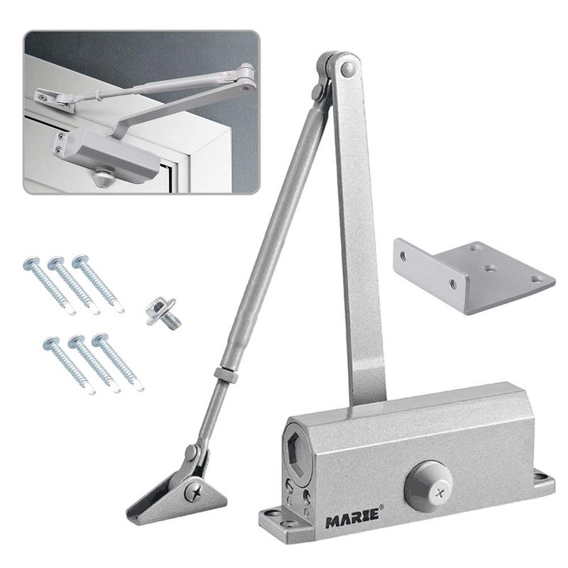 Marie Automatic Door Closerï¼ŒAdjustable Closing Speed Door Closer for 55-100 lbs Residential and Commercial Light Doorsï¼Œwith Installation Video EN1154 Certification - Image 1