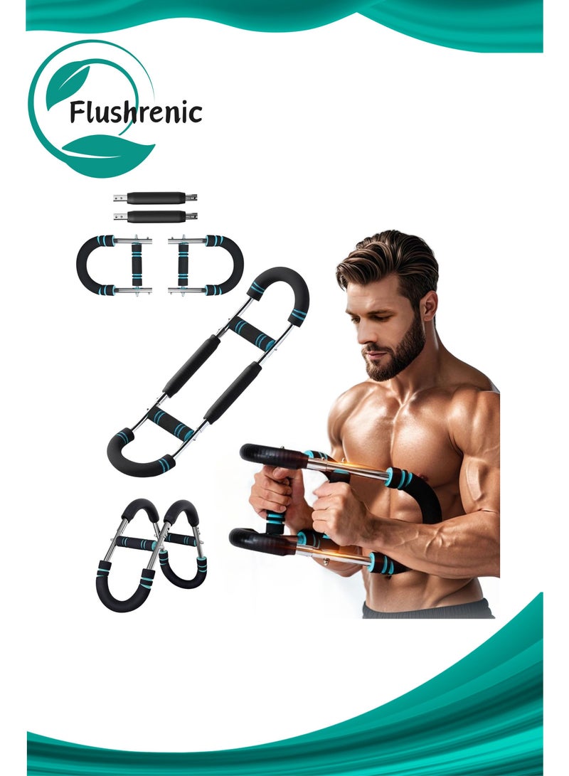Flushrenic Arm trainer, 44-88 lb adjustable chest exercise equipment, non-slip handles and dual spring safety mechanism, arm trainer for men/women, portable home fitness equipment, suitable for home or gym use. - Image 1