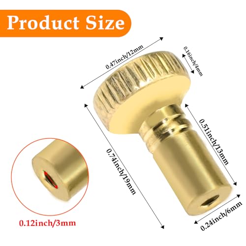 MARRTEUM 2 Pack Metal On/Off Replacement Light Lamp & Fan Knobs Lamp Switch Turner-Gold - Image 2