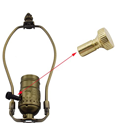 MARRTEUM 2 Pack Metal On/Off Replacement Light Lamp & Fan Knobs Lamp Switch Turner-Gold - Image 4