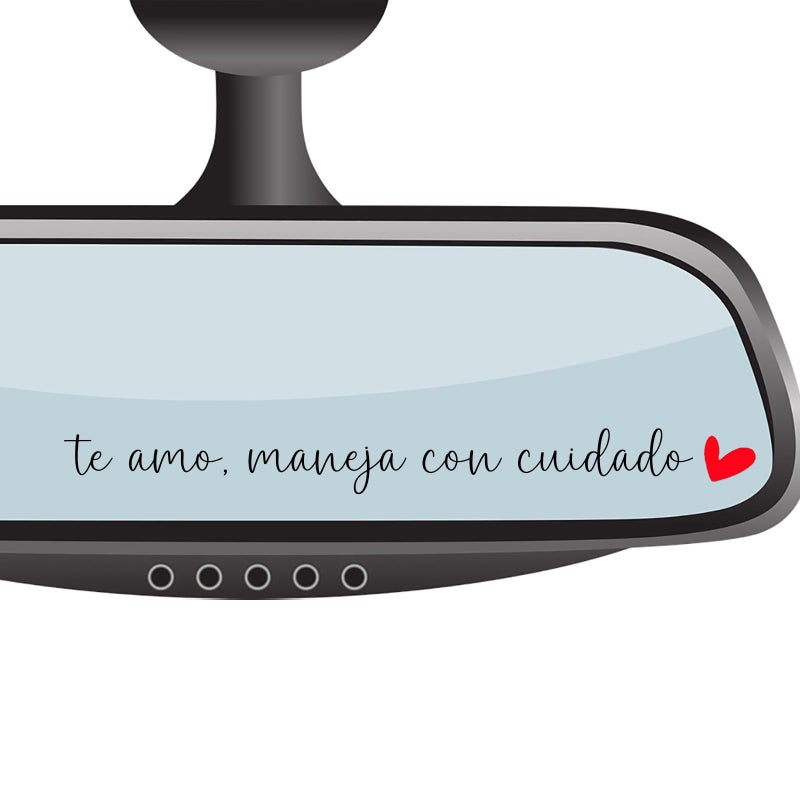 CIKTCOKO 4xTe Amo Maneja Con Cuidado StickerSpanish I Love You Drive Safe Rear View Mirror StickerCar Side and Rearview Mirror DecalCute Car Inspirational Reminder Window Decal for Water Bottle Laptop - Image 3