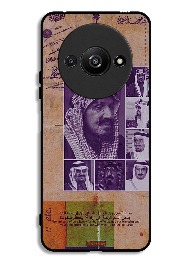 Tolwak Xiaomi Redmi A3 4G Protective Case Cover Saudi Kings Vintage Photos - Image 1