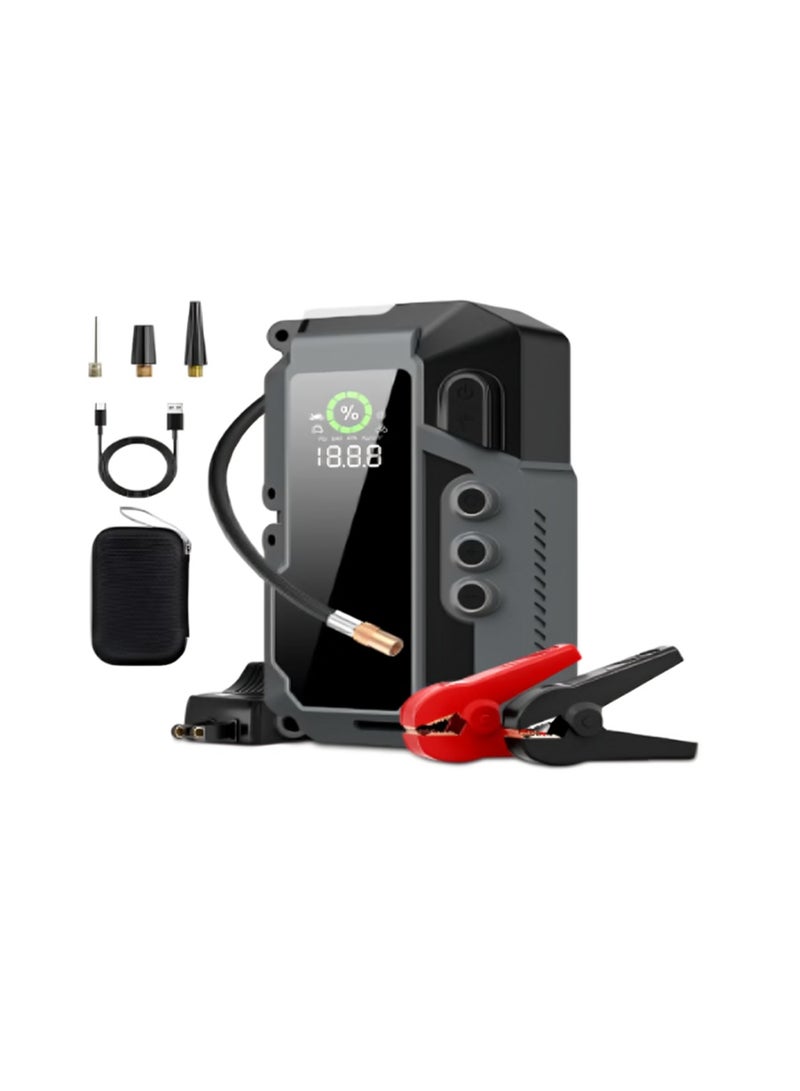 Relax Smart Jump Starter with Air Compressor 5000A 23800mAh 12V Car Battery Jump Starter 8.0L Gas and 6.5L Diesel Smart Jumper with Storage Box - Image 1