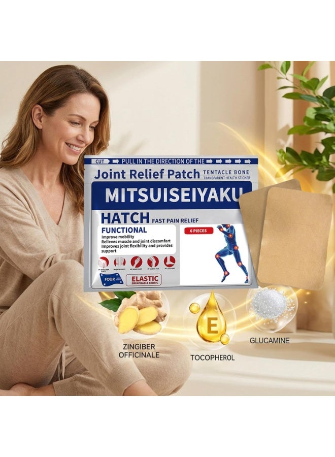 هاتش لاصقة تخفيف الآلام للمفاصل، لاصقة مفاصل، لاصقة مهدئة لطيفة | لاصقات للكتف، للمفصل الركبة، عضلات الظهر، الرقبة، الكتف، الساق، راحة منزلية - Image 4
