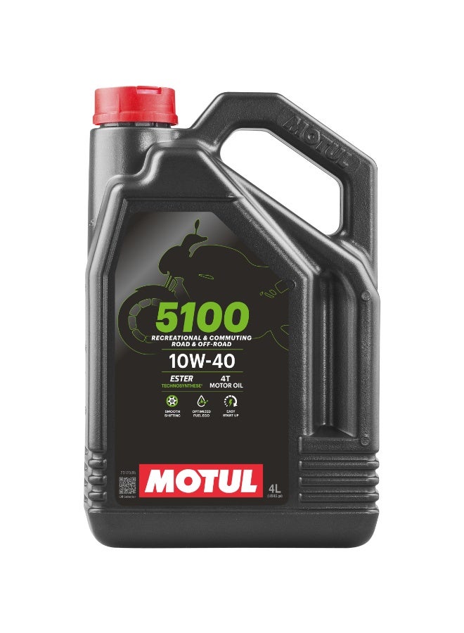 Motul 5100 10W-40 Semi Synthetic Ester Motorcycle Oil - 4L