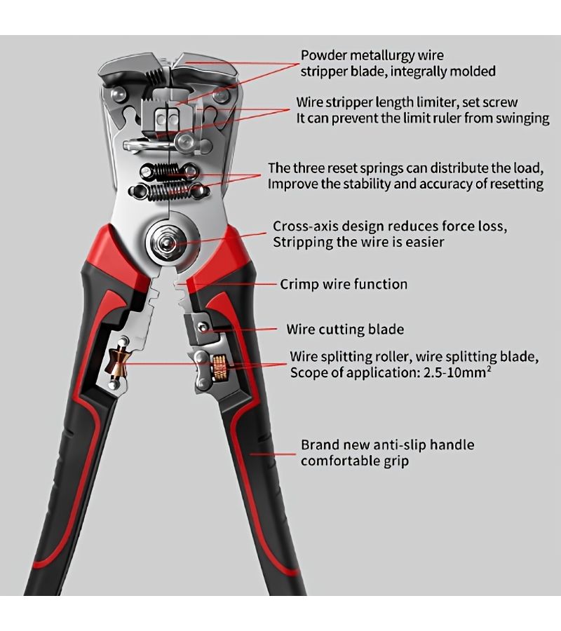 1pc Automatic Wire Stripper Multifunctional Professional Electrician Crimping Tool - Image 5