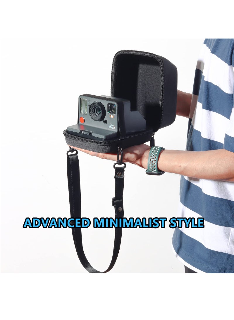 KASTWAVE Hard Case for Polaroid OneStep 2/OneStep+/Now/Now+ - I-Type Instant Film Camera- EVA Cloth Protective Bag for Polaroid One Step 2/One Step+ Plus/Now/Now+ Plus Instant i-Type Camera - Black - Image 5