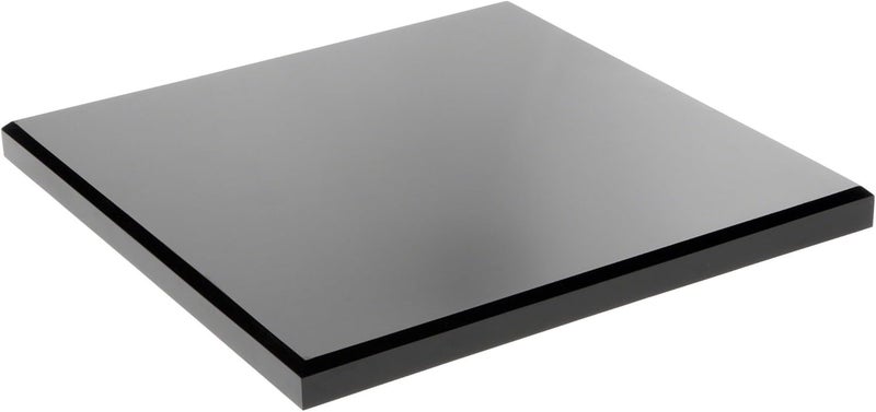 Plymor Black Acrylic Square Beveled Display Base, 0.75" H x 10" W x 10" D