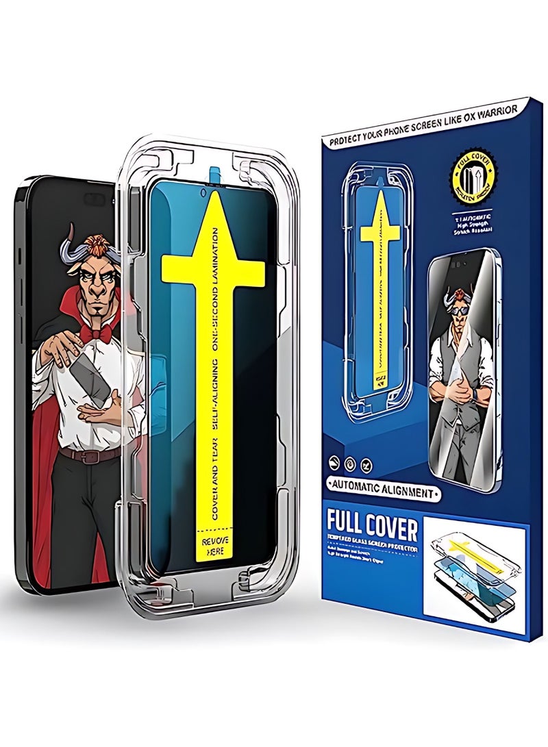 AJYAL [HD] iPhone 14 PRO Screen Protector [Premium Tempered Glass] Auto Alignment Frame Easy Installation, Tempered Glass HD Clear, Anti-Scratch, Anti-Fingerprint iPhone 14 PRO - Image 2