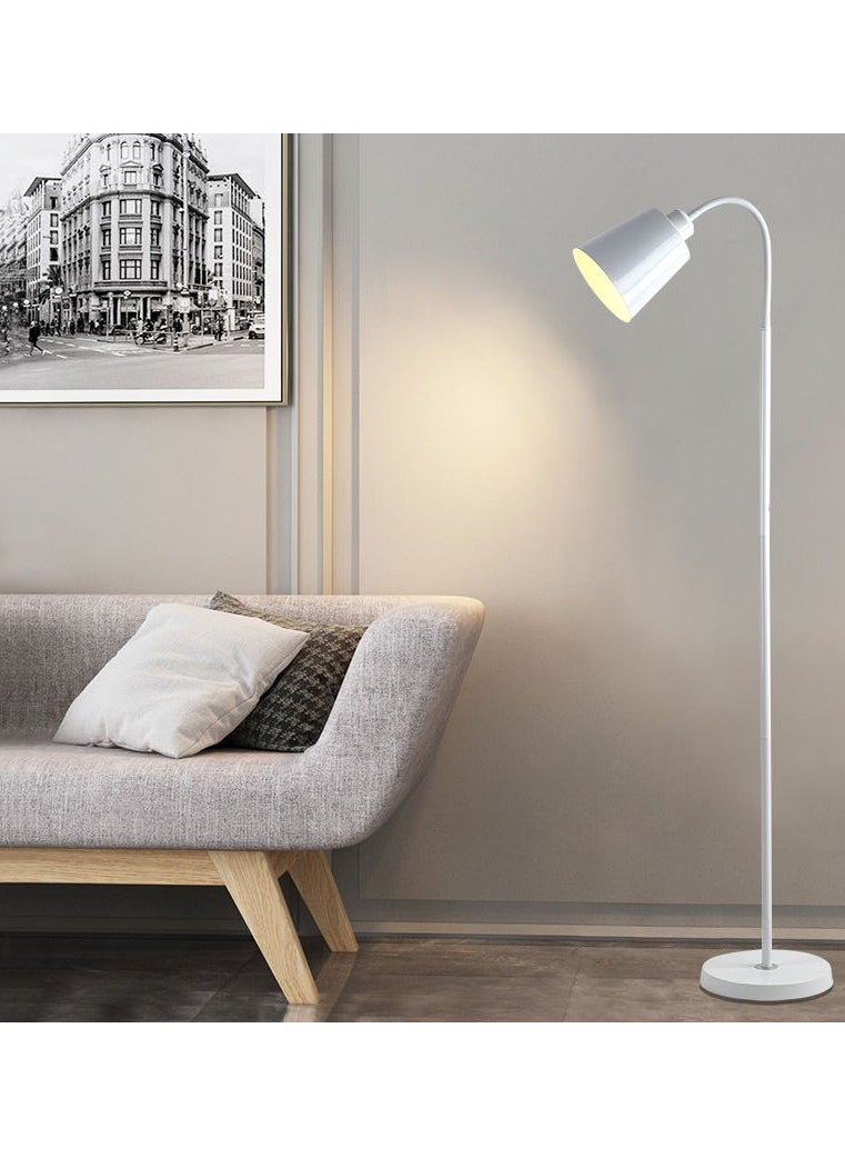 Generic - Floor Lamp for Living Room, Modern Standing lamp with Remote Control, Stepless Dimmable 30W Bulb & Beige Lampshade Included, Black Pole Tall Floor Lamp for Bedroom Office - Image 1