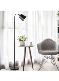 Generic Floor Lamp for Living Room, Modern Standing lamp with Remote Control, Stepless Dimmable 30W Bulb & Beige Lampshade Included, Black Pole Tall Floor Lamp for Bedroom Office  - Image 5