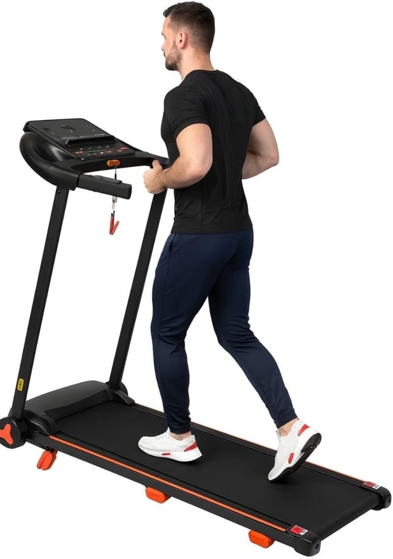 Treadmill with a 3 HP motor, easy to use and foldable, featuring two motors: one for operation and one for incline-120k adjustment to achieve workout quality - 5-year warranty