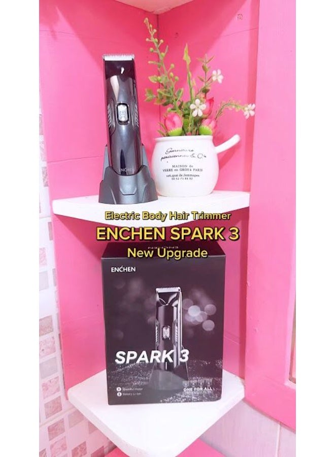 إنشن ماكينة تشذيب الشعر اللاسلكية المقاومة للماء سبارك 3 من إنشن - متعددة الأغراض للعناية باللحية والشعر والجسم - Image 2