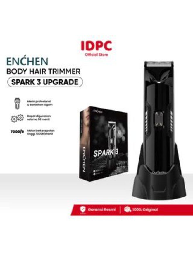 إنشن ماكينة تشذيب الشعر اللاسلكية المقاومة للماء سبارك 3 من إنشن - متعددة الأغراض للعناية باللحية والشعر والجسم - Image 5