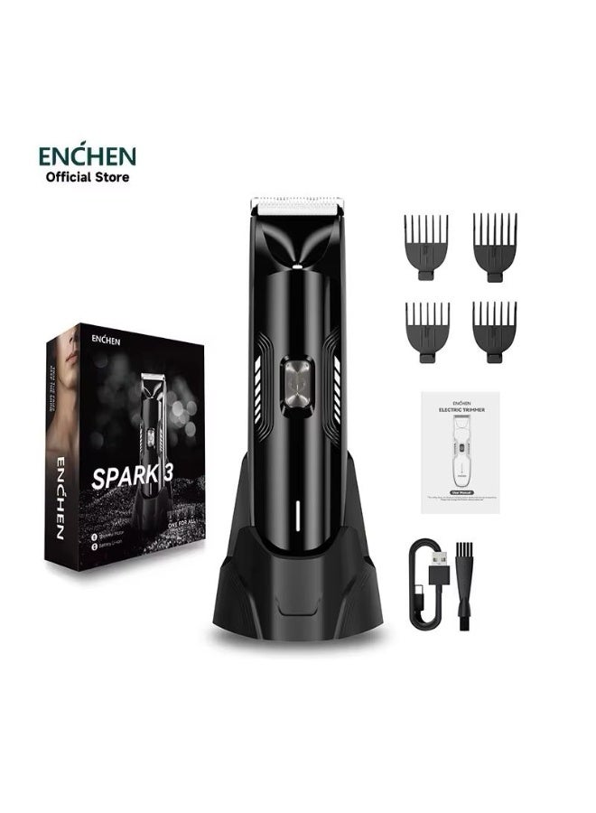 إنشن ماكينة تشذيب الشعر اللاسلكية المقاومة للماء سبارك 3 من إنشن - متعددة الأغراض للعناية باللحية والشعر والجسم - Image 1