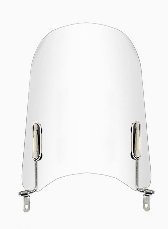Mokuo Univeral Motorcycle Windscreen 17.2" x 16.5" Large Size Wind Splitter Wind Deflector Fit for Honda PCX150 Yamaha Zuma Scooter Chinese Mopeds Windshields - Image 1