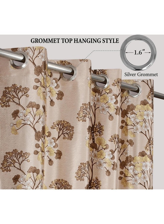 FRESH FROM LOOM Semi Sheer Curtains for Door 8 Feet Long | Door Window Curtain | Premium Polyester Parda | Latest Modern Parde for Living Room Bedroom | Eyelet Ring (Set of 3 | Coffee) - Image 5