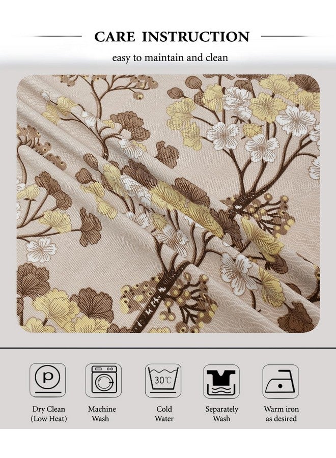 FRESH FROM LOOM Semi Sheer Curtains for Door 8 Feet Long | Door Window Curtain | Premium Polyester Parda | Latest Modern Parde for Living Room Bedroom | Eyelet Ring (Set of 3 | Coffee) - Image 3