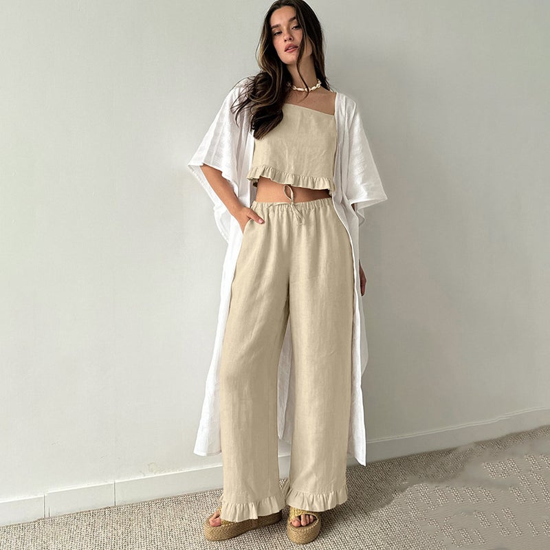 Women's Cotton Camisole Pajama Set - Image 3