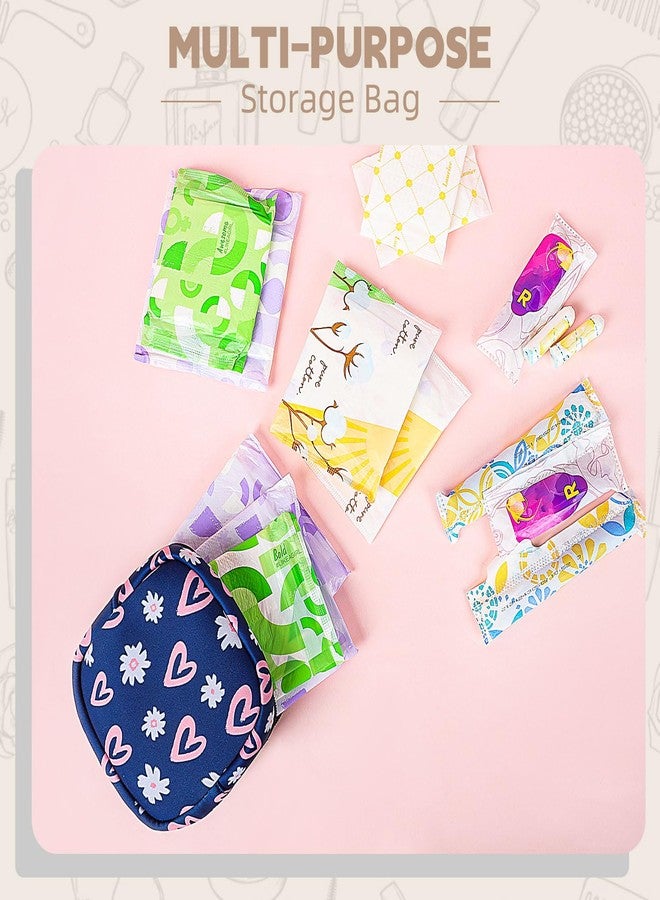Playexen Period Bag for Teen Girls, Neoprene Cute Sanitary Napkin Storage Bag, Menstrual Pad Pouch Tampon Holder (Hearts - Image 5