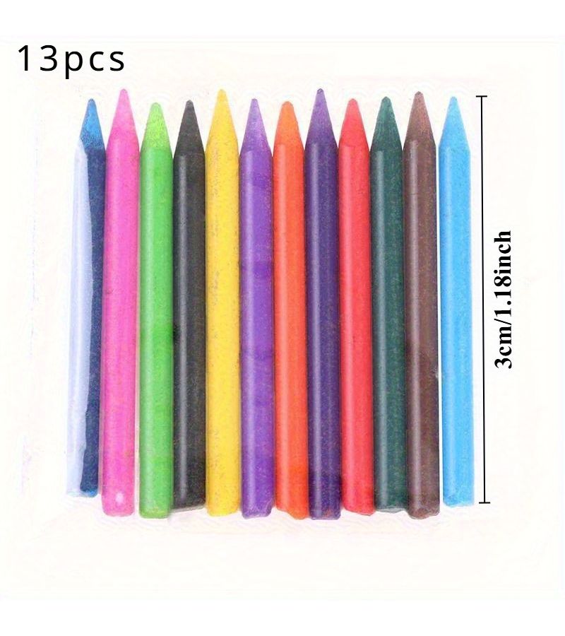Miniature Art Supplies 13pcs Tiny Crayons Watercolor Set Brushes Random Color for Living Room Scene Decor - Image 4