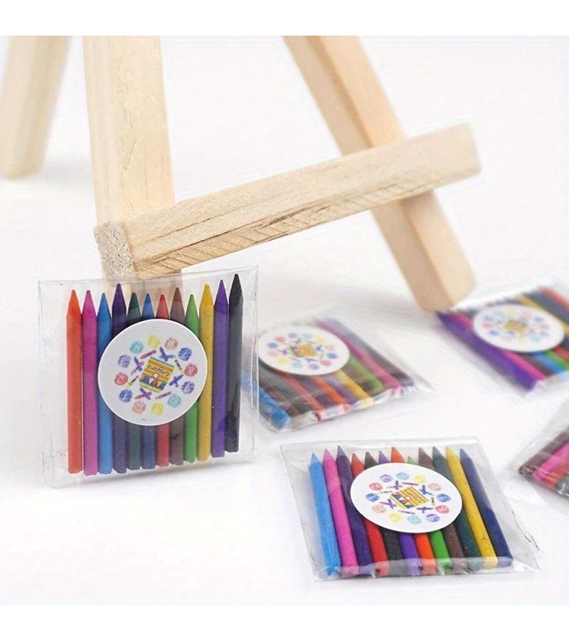 Miniature Art Supplies 13pcs Tiny Crayons Watercolor Set Brushes Random Color for Living Room Scene Decor - Image 3