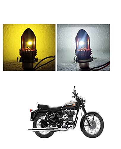 PRIKNIK Led Headlight Bulb 30W Two Color White/Yellow Light H4 Lamp Compatible With R-oyal Enfield Bullet 350 - Image 2