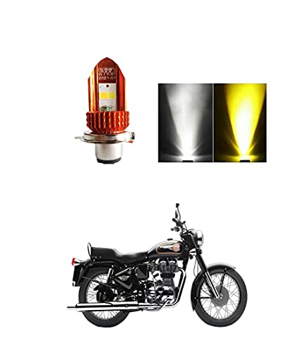 PRIKNIK Led Headlight Bulb 30W Two Color White/Yellow Light H4 Lamp Compatible With R-oyal Enfield Bullet 350 - Image 1