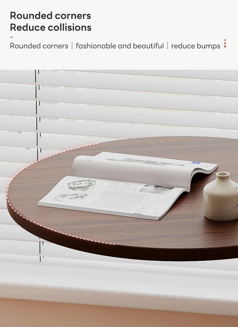Living Room Sofa Side Table Simple Coffee Table C-Shaped Round Table & End Table 40*40*62CM