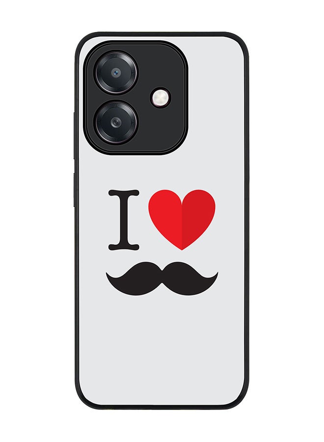 Stylizedd For Oppo A60 5G / A3 5G / A3x 5G Case,Slim fit Camera Protection, Shockproof Thin Phone cover - I Love Moustashe - Image 1